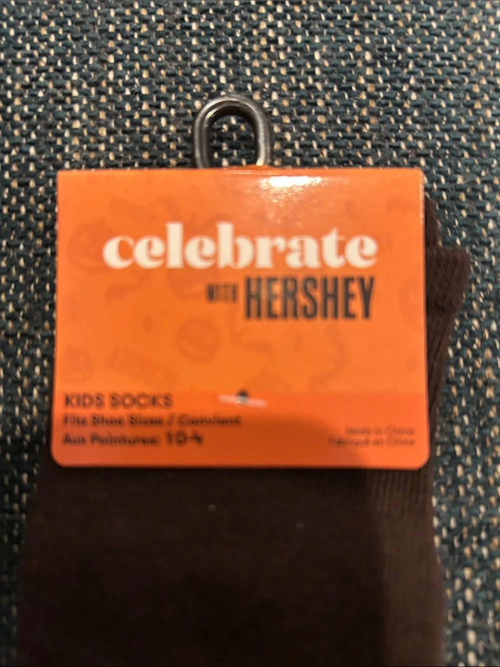 Hershey Kids Brown & Orange Halloween Crew Socks
